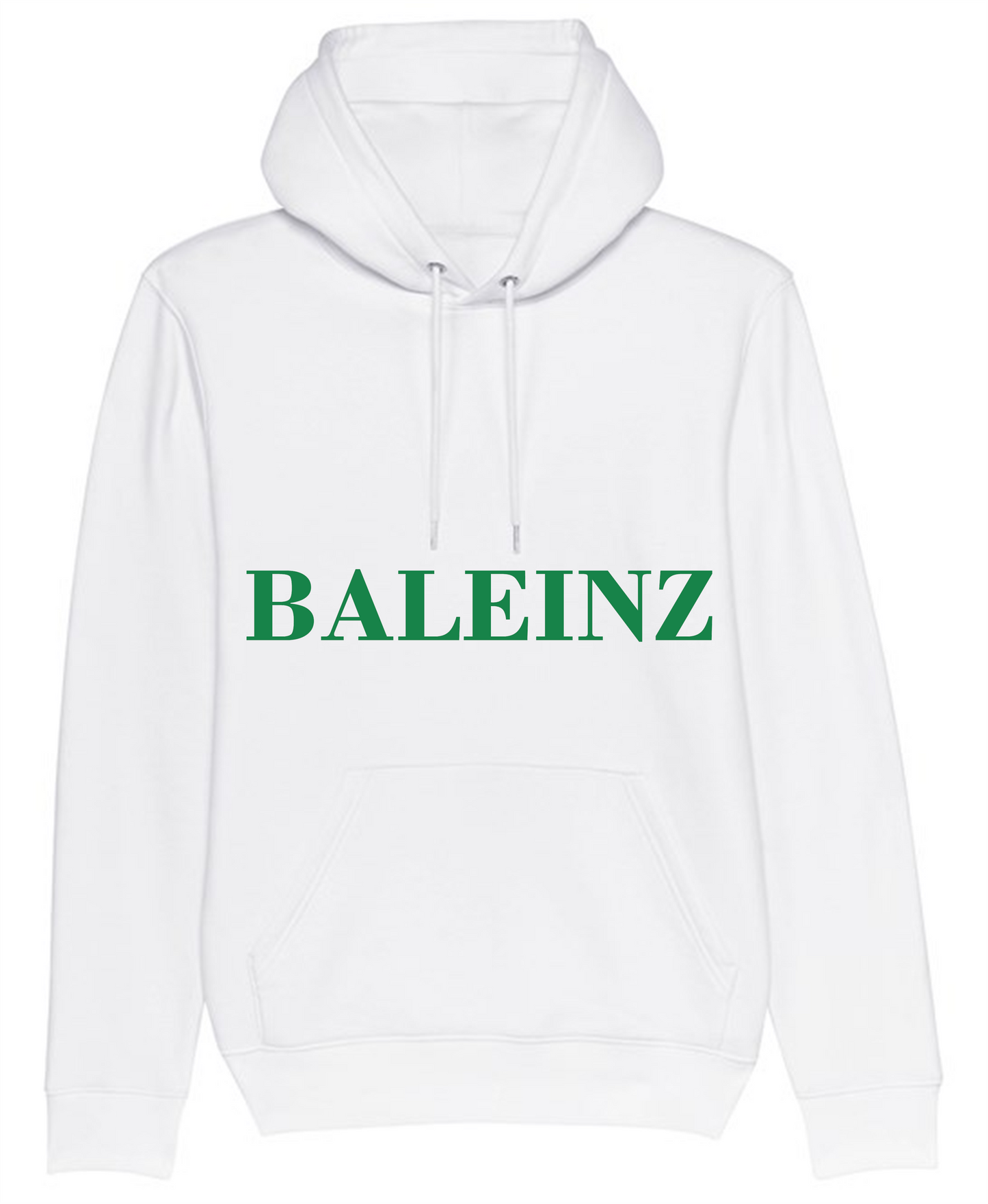 Unisex Cruiser Iconic Hoodie Sweatshirt (White/Green Design)