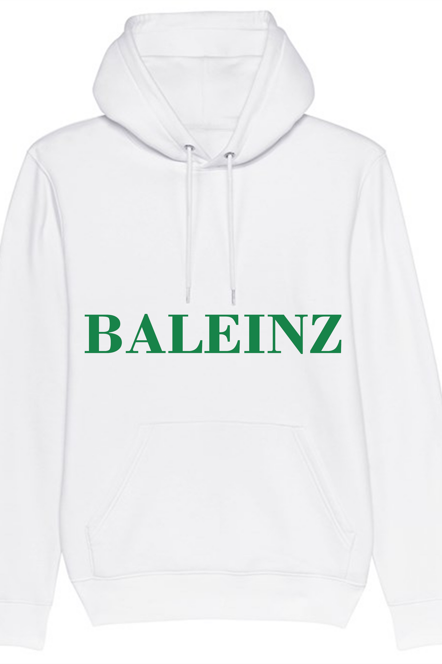 Unisex Cruiser Iconic Hoodie Sweatshirt (White/Green Design)