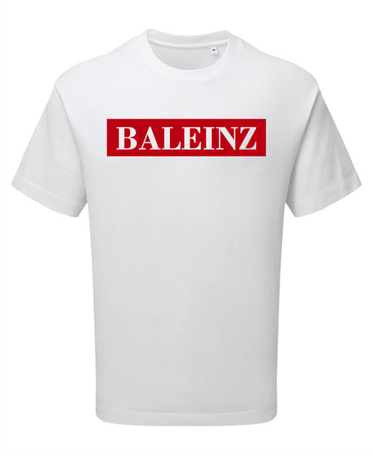 White t-shirt, box design logo